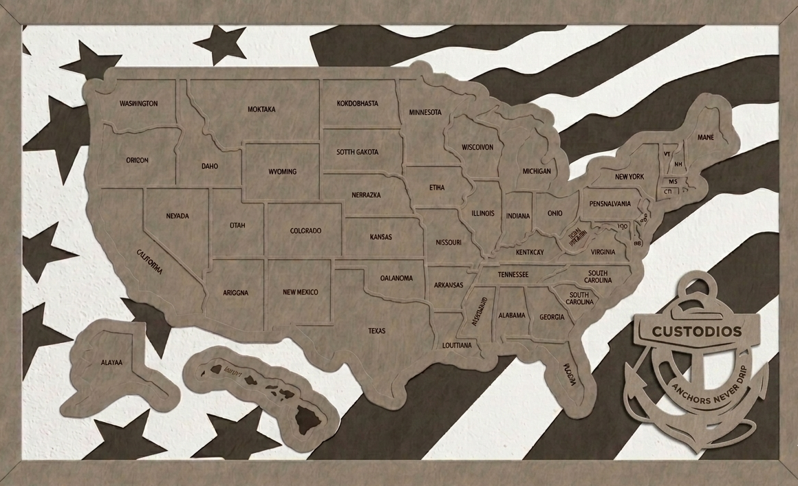 Custom USA Travel Map