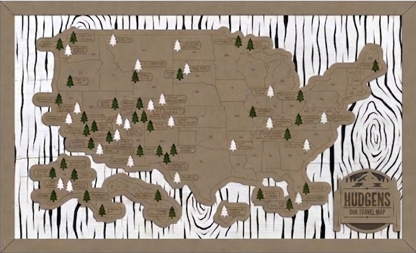 Custom National Park Travel Map