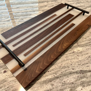 Walnut or Hickory w/Resin Culinary Series Charcuterie Boards