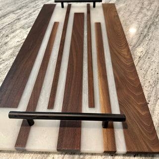 Walnut or Hickory w/Resin Culinary Series Charcuterie Boards