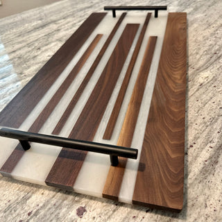 Walnut or Hickory w/Resin Culinary Series Charcuterie Boards