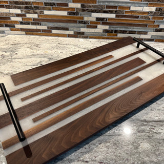 Walnut or Hickory w/Resin Culinary Series Charcuterie Boards