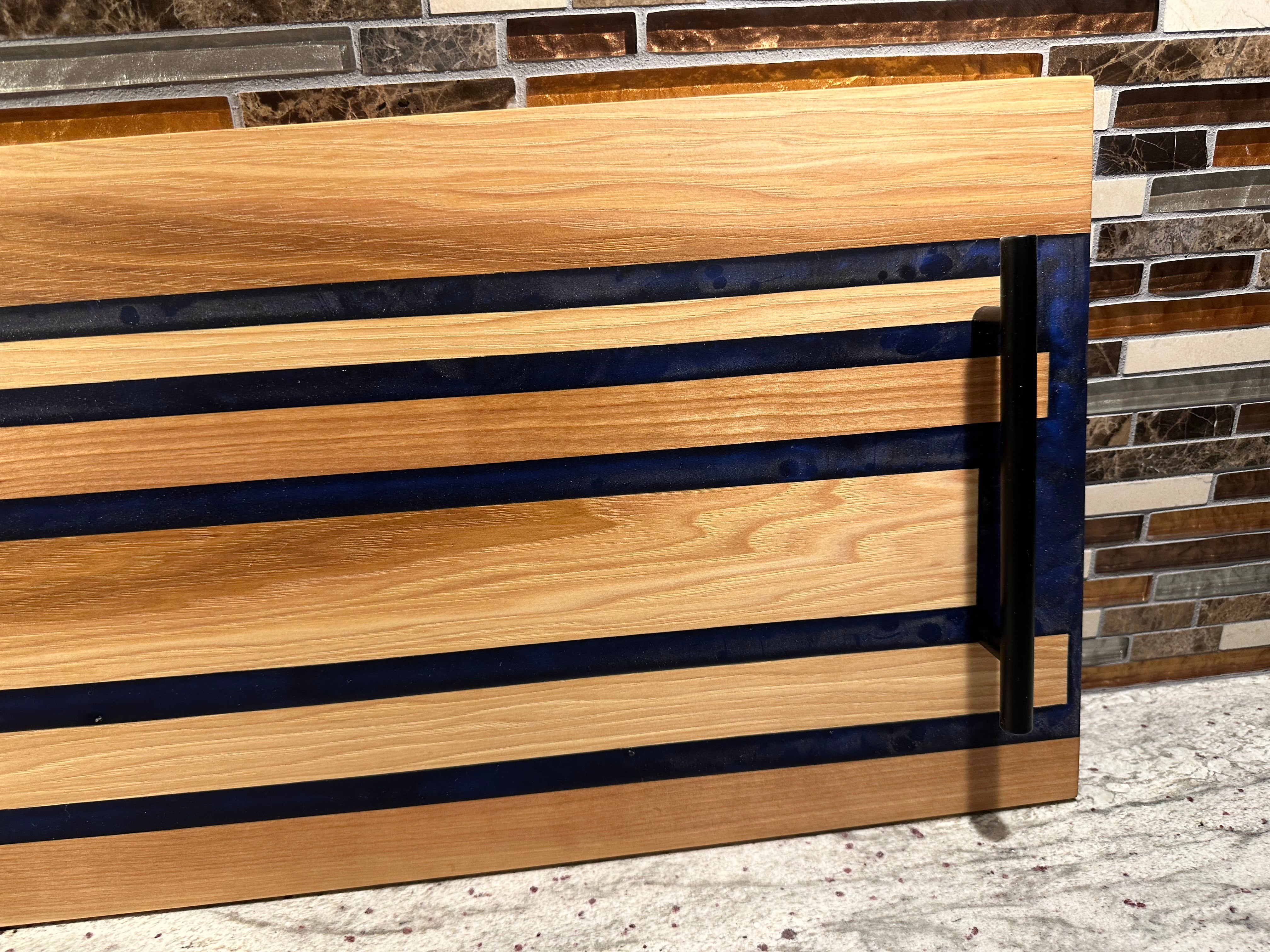 Walnut or Hickory w/Resin Culinary Series Charcuterie Boards