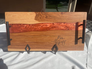 Gift & Client Boards - American Hickory Resin River Culinary Series Charcuterie Boards