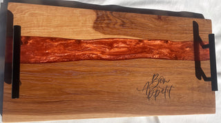 Gift & Client Boards - American Hickory Resin River Culinary Series Charcuterie Boards