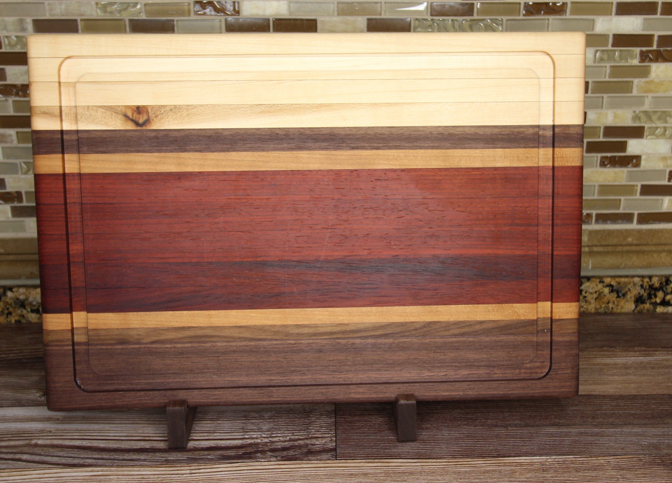 Chef Series Cutting Board – Cherry, Walnut, Hickory & Padauk