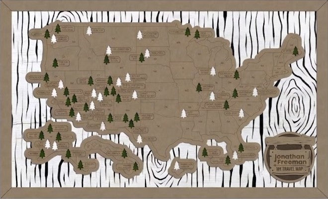 Custom National Park Travel Map