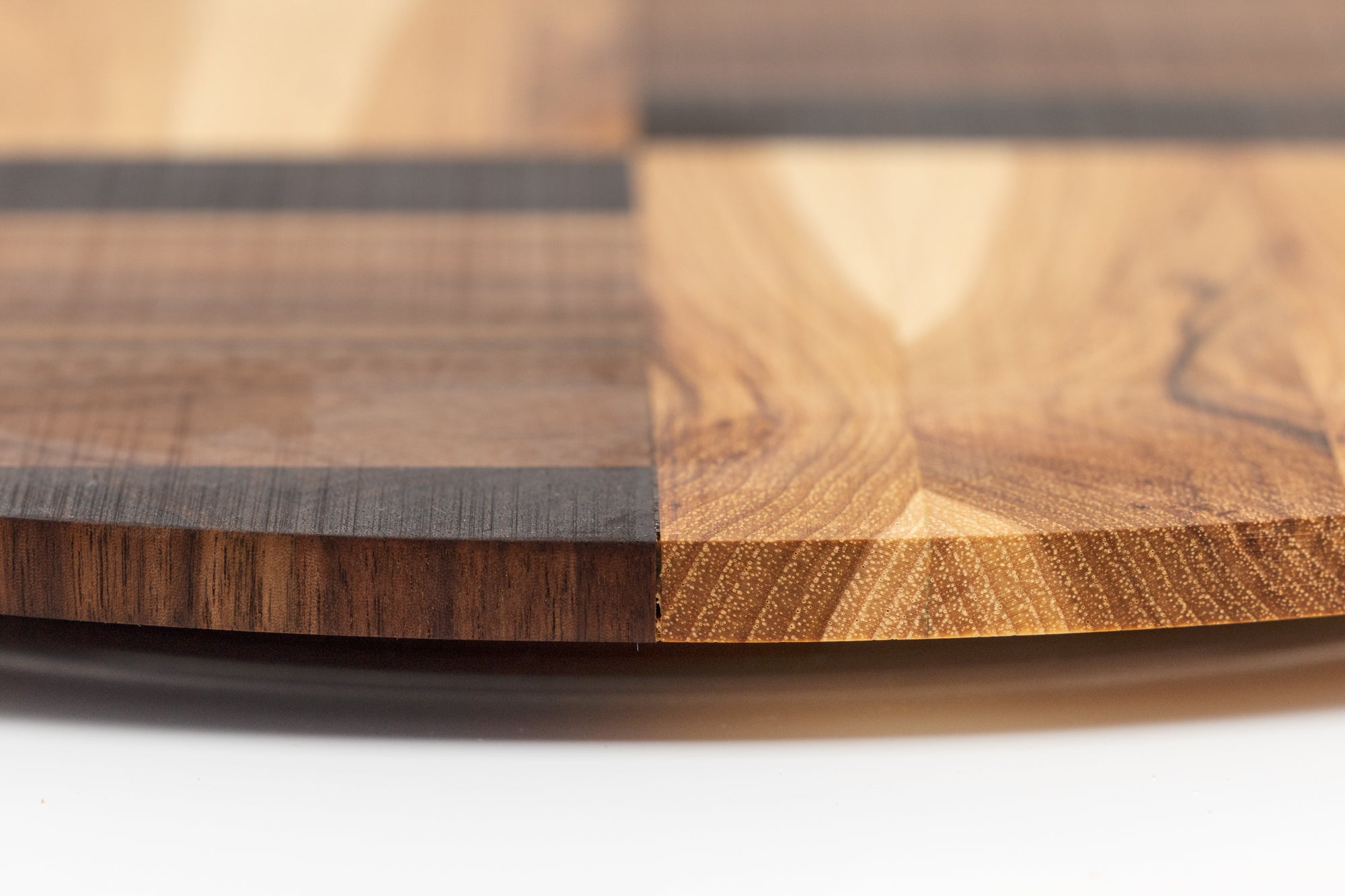 Custom Handmade Lazy Susan - Hickory & Walnut