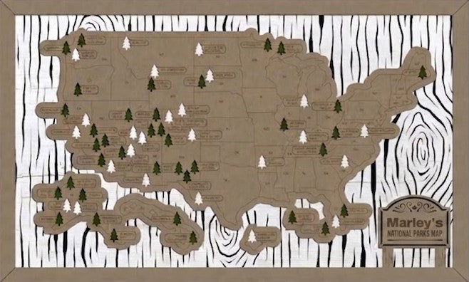 Custom National Park Travel Map