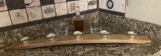 Reclaimed Bourbon Barrel Stave Candle Holders