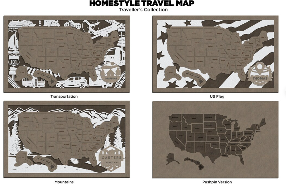 Custom USA Travel Map