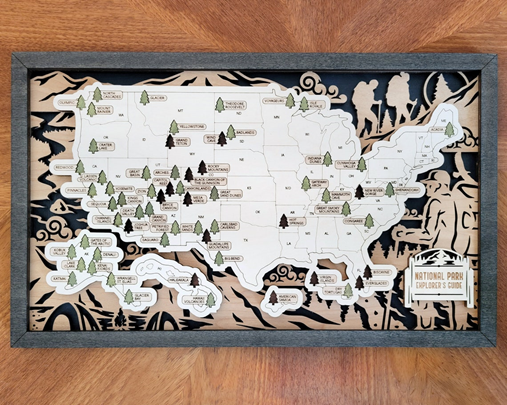 Custom National Park Travel Map